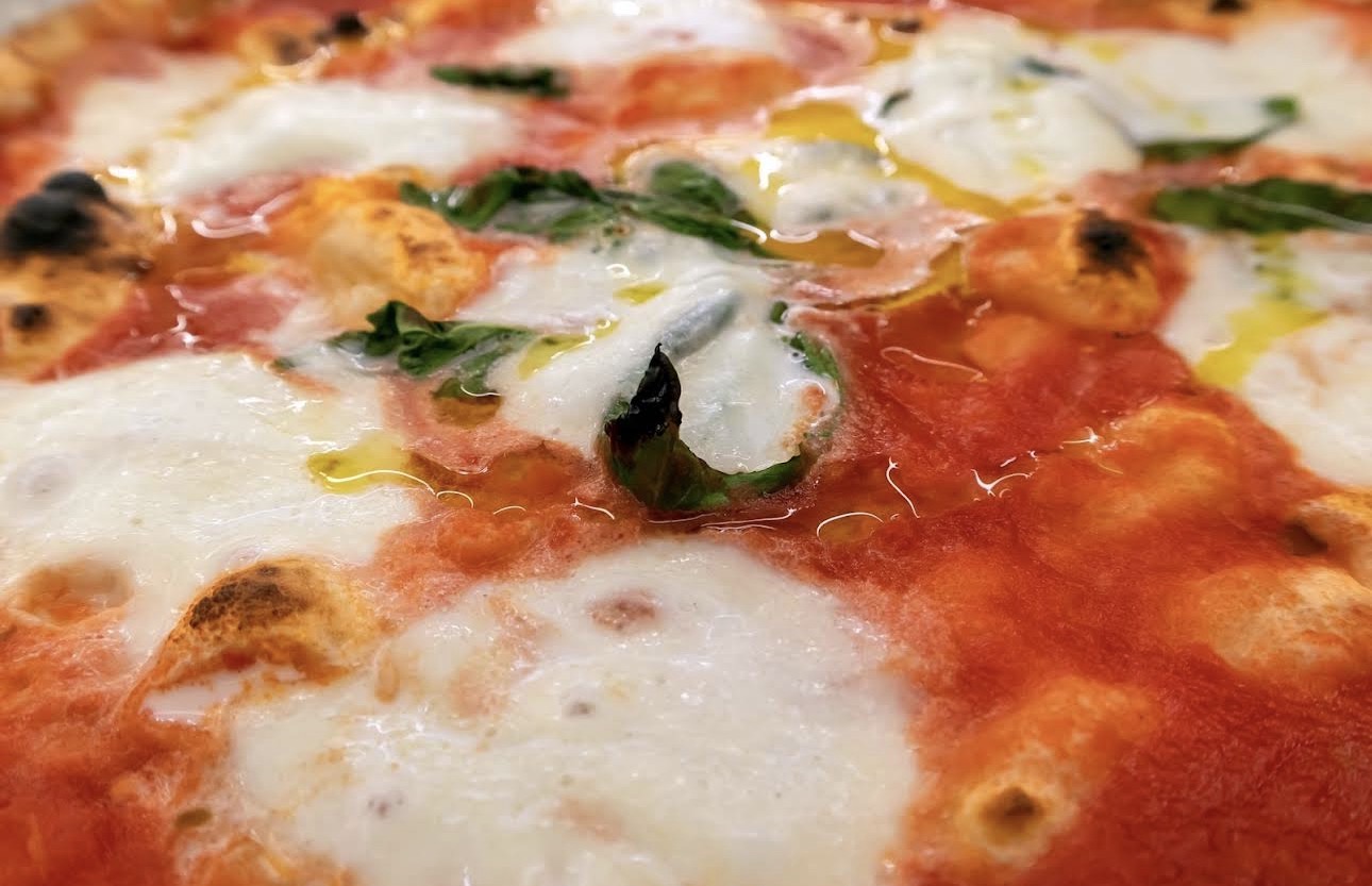 Dettaglio pizza margherita